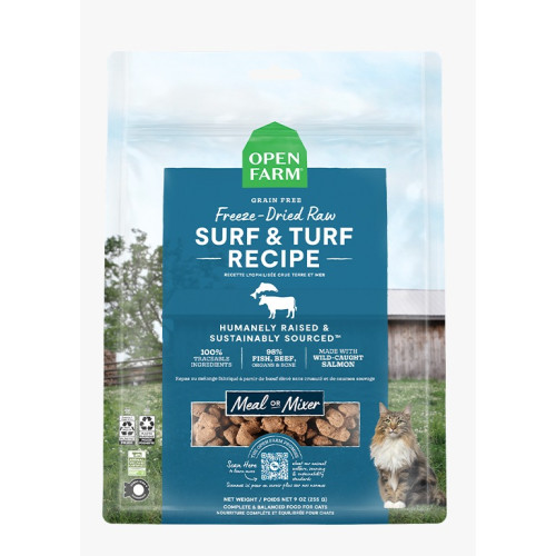 Open Farm CAT Freeze Dried Raw Surf & Turf 9oz 凍乾脫水生肉貓糧 海鮮大餐